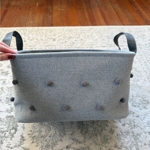 Gray Storage Basket with Handles